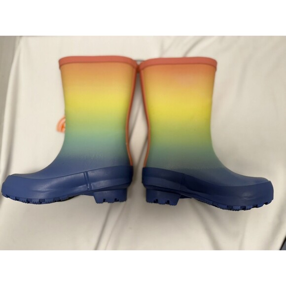Wonder Nation Girls  Rainbow Colors Rain Boots Size 13-1 Water resistant  New - Picture 7 of 9